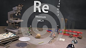 Element 75 Re Rhenium of the Periodic Table Infographic
