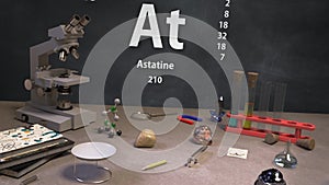 Element 85 At Astatine of the Periodic Table Infographic