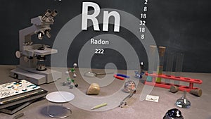 Element 86 Rn Radon of the Periodic Table Infographic