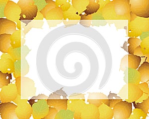 Dead leaf illustration frame background