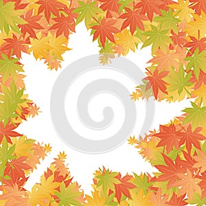 Maple leaf illustration frame background