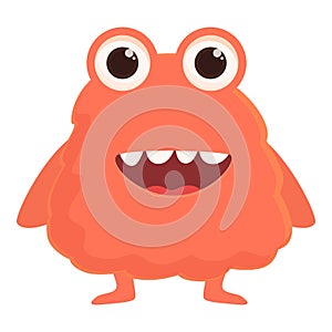 Element color monster icon cartoon vector. Scary goblin