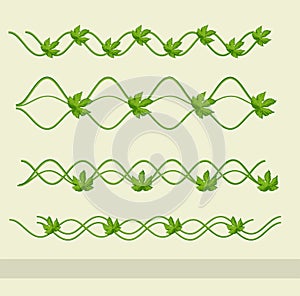 Element for design, border with leaves