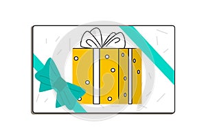 element, gift card with an image of gift box