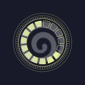 element hud round frame cartoon vector illustration