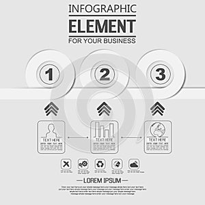 Element for infographi template geometric figure circle for web