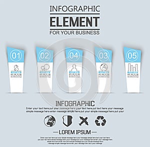 Element for infographi template geometric figure stiker for web