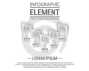 Element for infographi template geometric figure stiker for web