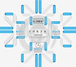 Element for infographi template geometric figure for web