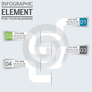 Element for infographic template stikers number option for web