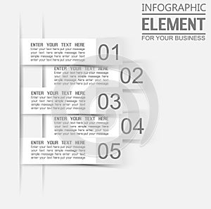 Element for infographic template stikers number option for web