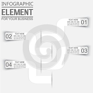 Element for infographic template stikers number option for web