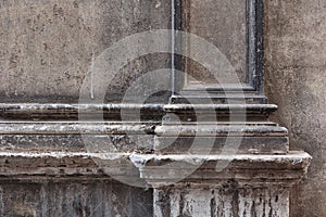 Element of the old stone facade