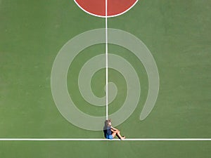 Element of rhythmics gymnastics from aerial point of view