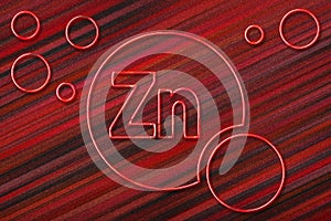 Element Zn Zinc, Mineral Vitamin complex dietary supplement