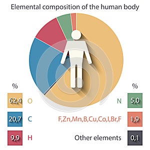 Elemental composition of the human body photo