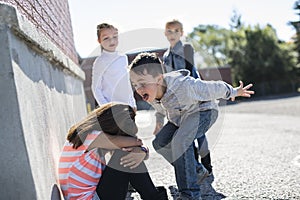 Elementary Age Bullying in Schoolyard