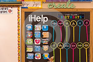 Elementary school classroom bulletin board