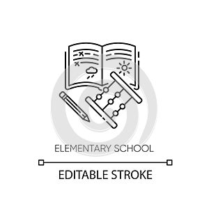 Elementary school pixel perfect linear icon