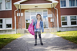Elementary student going back to school