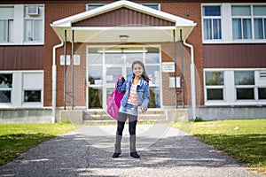 Elementary student going back to school