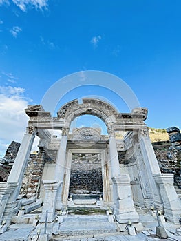 Elements of ancient architecture and ruins of Ephesus, Izmir.