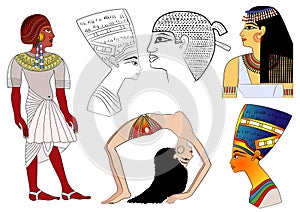 elements of ancient Egypt - vector