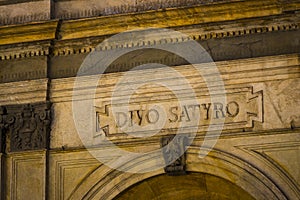 Elements of architecture of the Catholic Santa Maria Presso San Satiro photo