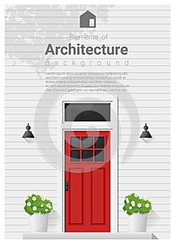 Elements of architecture , front door background