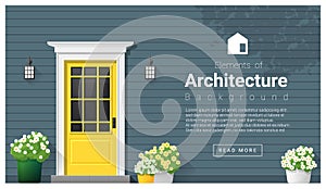 Elements of architecture , front door background