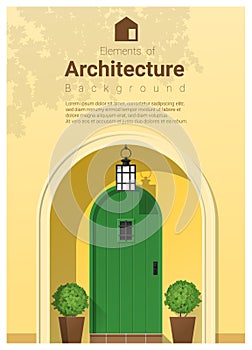 Elements of architecture , front door background