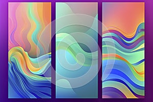 elements in bed soothing shades with LED backlighting. Abstract futuristic background. generated AI