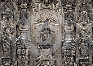 Elements of Cathedral on Zocalo, Mexico City photo