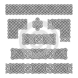 Elements of Celtic frames. Celtic knot