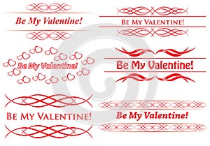 Elements for design - be my valentine - vector