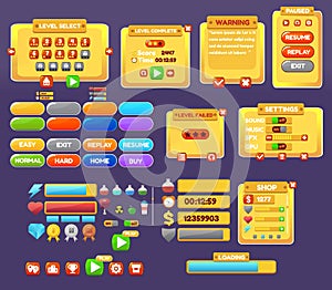 The elements of the game interface.