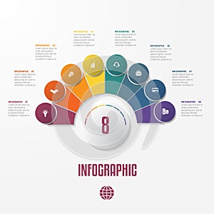 Elements Infographics Conceptual Cyclic Processes for 8 Position