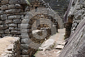 Elements of the interior of the buildings of Machu Picchu