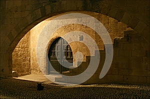 Elements of medieval architecture. Rhodes, Greece.