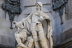 Elements of the monument to Columbus