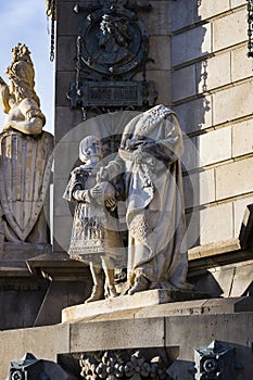 Elements of the monument to Columbus