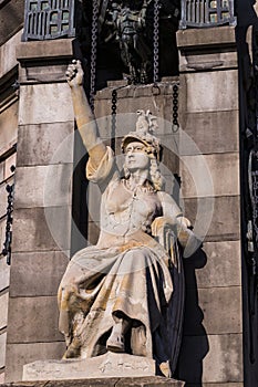 Elements of the monument to Columbus