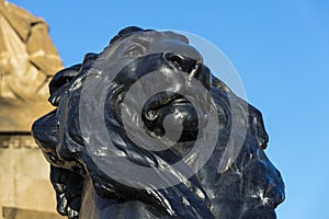 Elements of the monument to Columbus in Barcelona