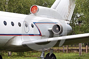 Elements of the old Soviet military aircraft close-up