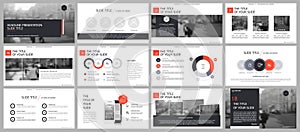 Elements for PowerPoint presentation templates. photo