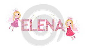 Elena female name with cute fairy tale