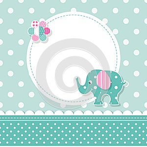 Elephant baby greeting card