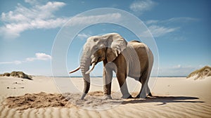 Elephant On The Beach: A Captivating Narrative In Stunning 8k Resolution