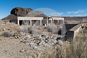 Elephant Butte Lake townsite ruins, New Mexico photo