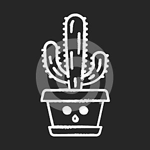 Elephant cactus chalk icon